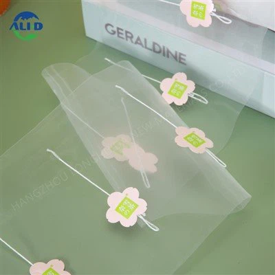 Film Kantong Teh Piramida Terbarukan Dengan Label dan Tali